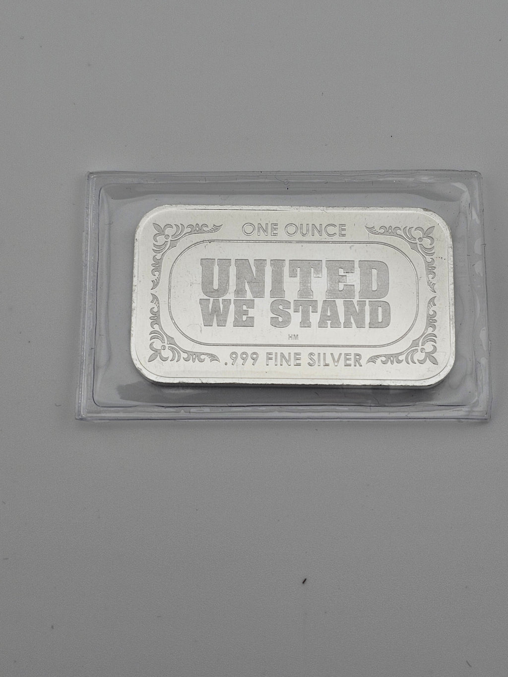 UNITED WE STAND U.S.A FLAG .999 FINE SILVER 1 OZ. BAR SEALED
