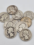 Silver Washington Quarter $1 dollar face value 90% Silver 4 Quarters