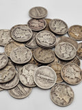 Silver Mercury Dimes $1 Face 90 percent silver 10 dimes