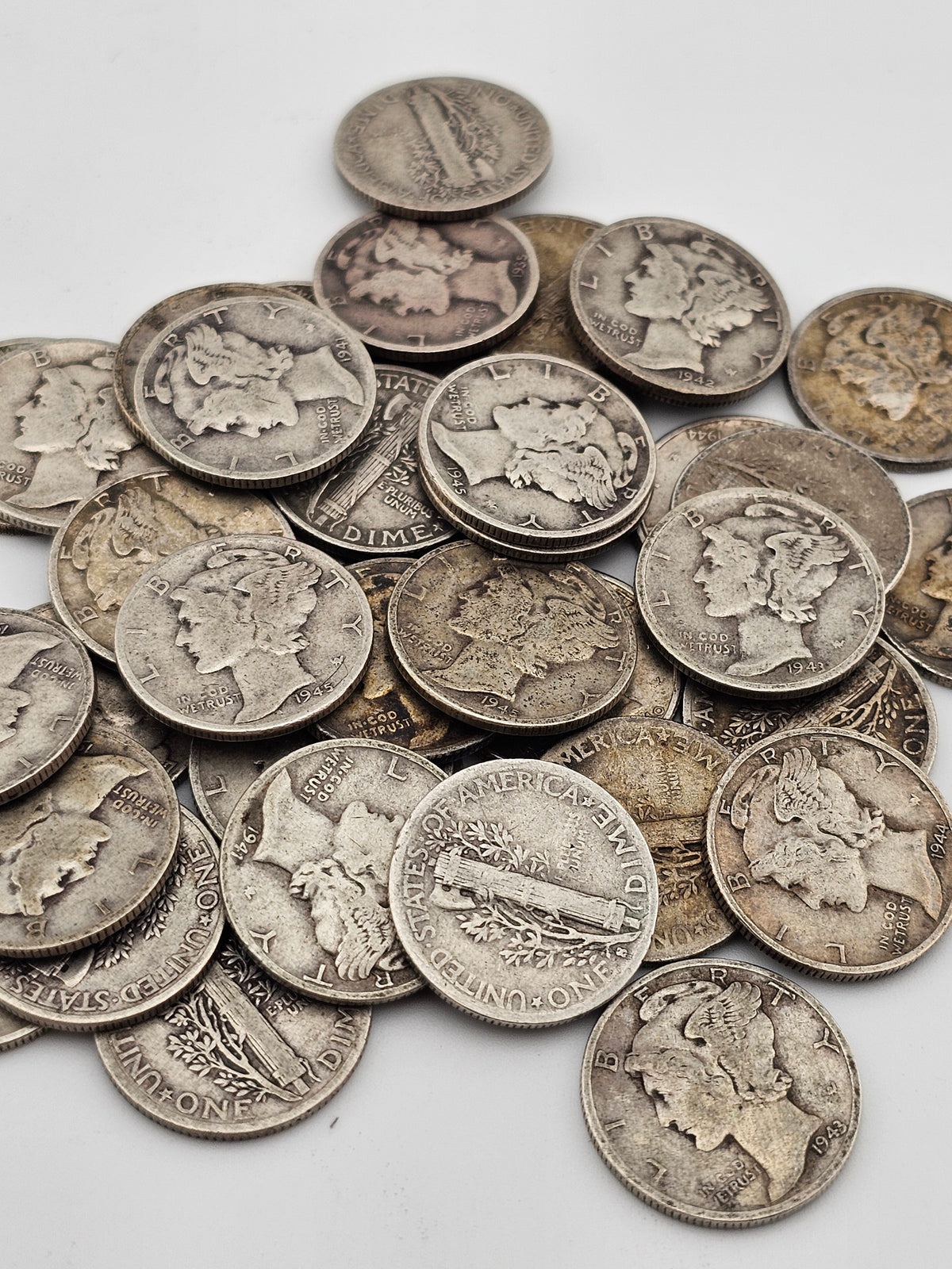 Silver Mercury Dimes $1 Face 90 percent silver 10 dimes