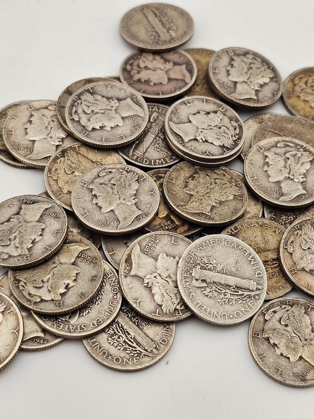 Silver Mercury Dimes $1 Face 90 percent silver 10 dimes