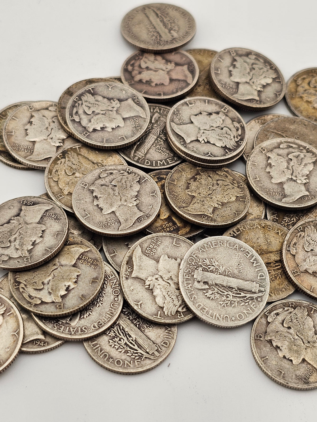 Silver Mercury Dimes $1 Face 90 percent silver 10 dimes
