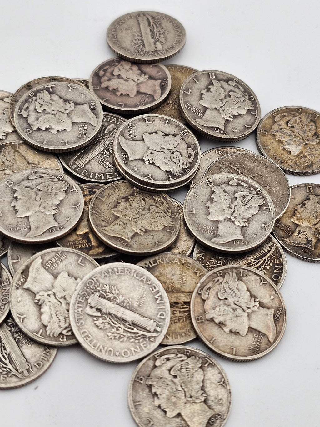 Silver Mercury Dimes $1 Face 90 percent silver 10 dimes