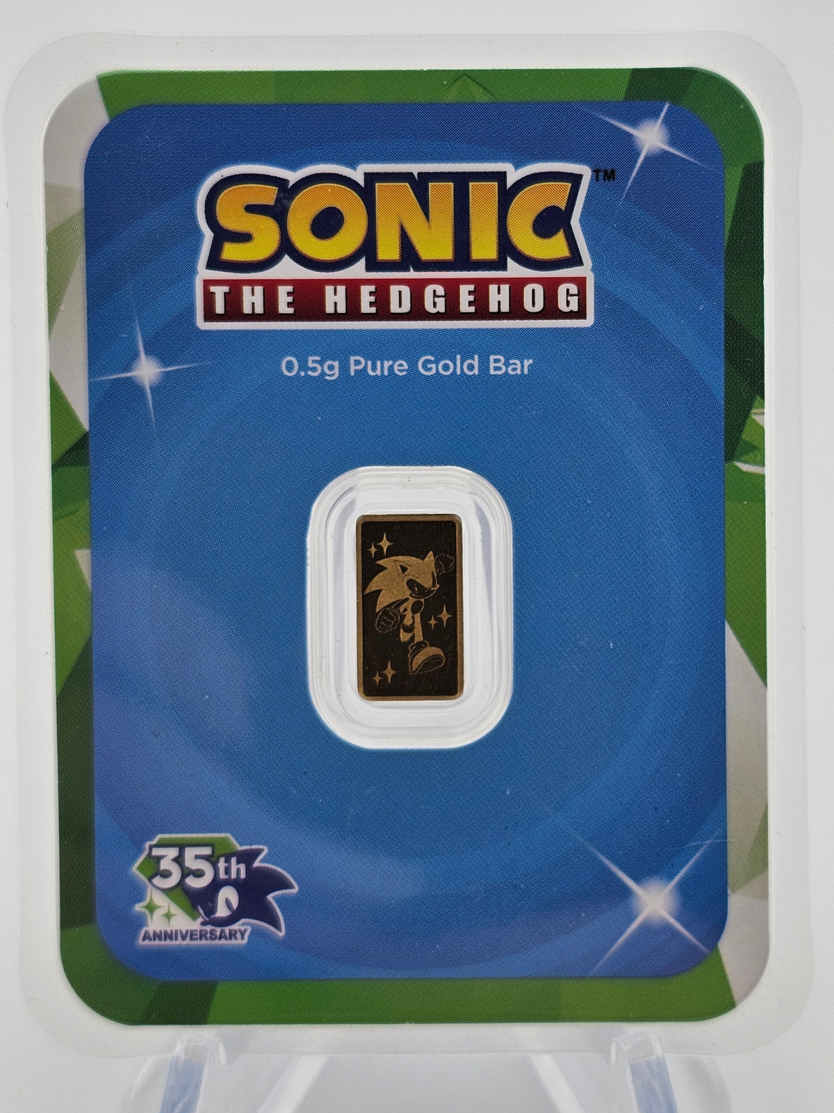 .05 Gram .999 Gold Bar Sonic the Hedge Hog 35th anniversary #4722 of 7500 minted
