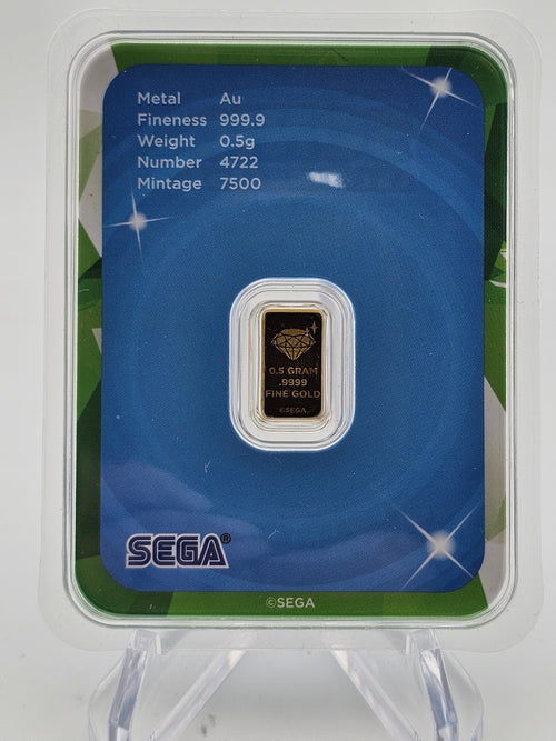 .05 Gram .999 Gold Bar Sonic the Hedge Hog 35th anniversary #4722 of 7500 minted