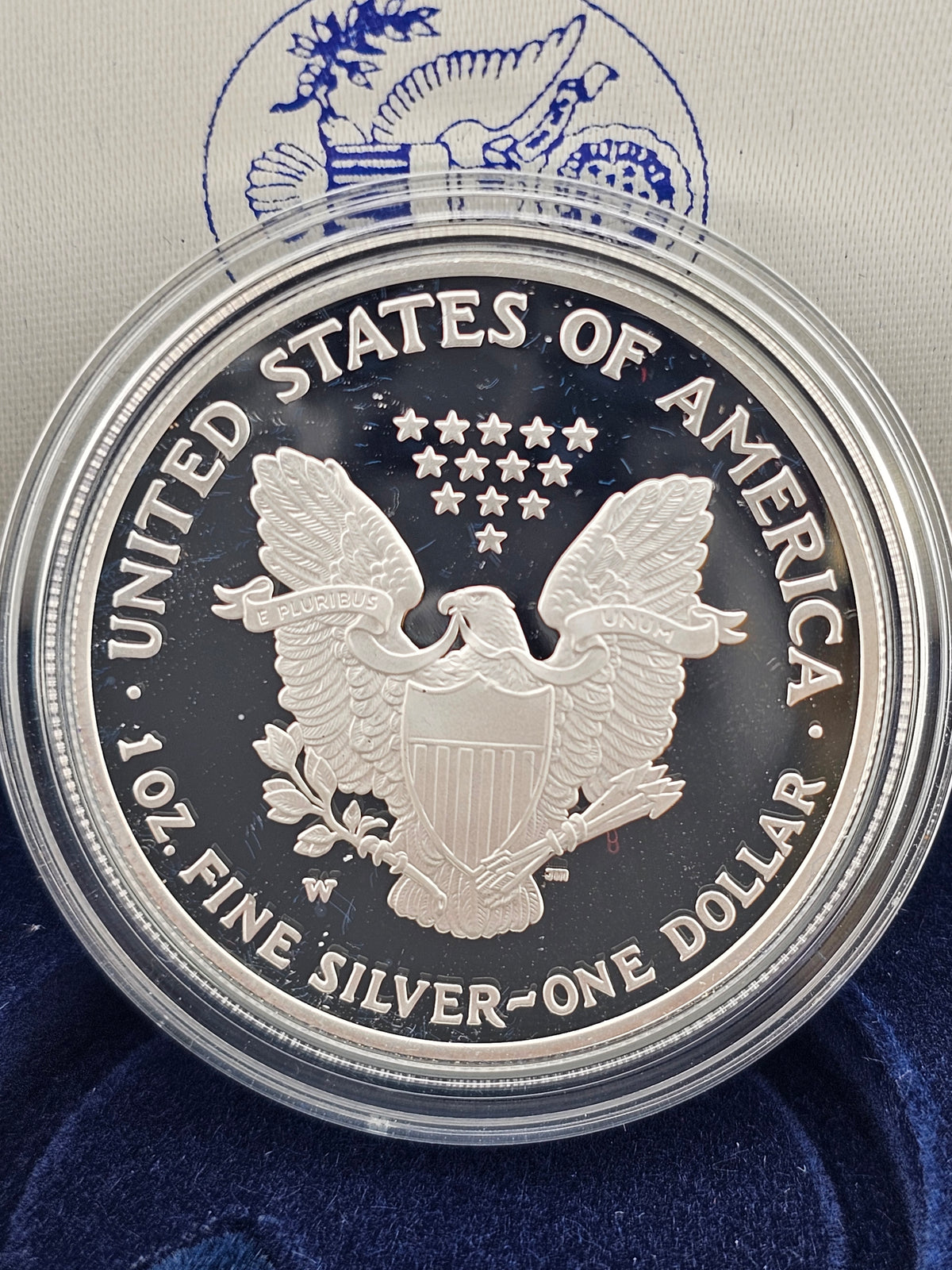 2005 W Proof American Silver Eagle 1 OZ .999 Silver US MINT W/BOX And COA